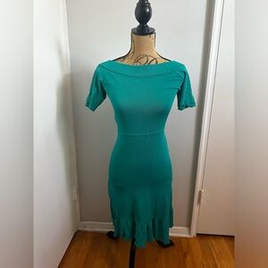 BCBGMaxazria Teal Bodycon Dress
